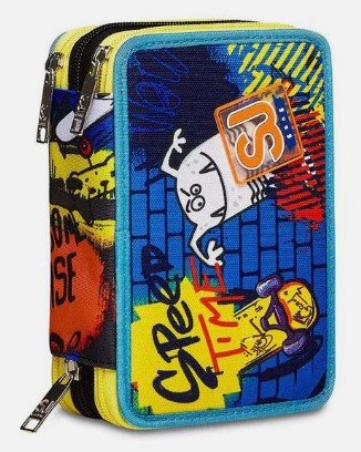 Astuccio scuola 3 zip SJ Critty Boy
